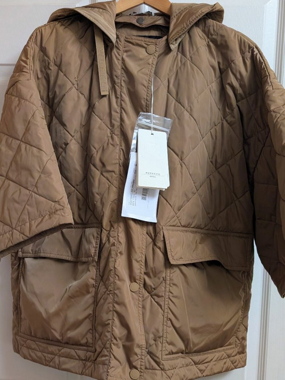 Max Mara Weekend 'Pavido' Cape Coat Caramel Size M NWT